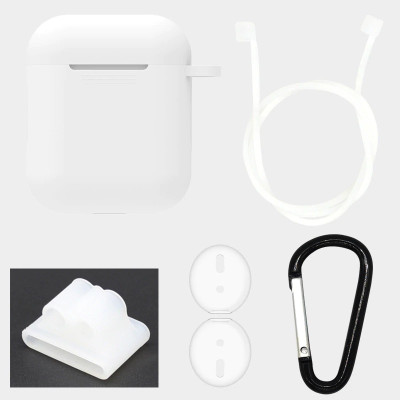 Чохол силіконовий DS Case для Apple AirPods/AirPods 2 White (343532331) Чохол силіконовий DS Case для Apple AirPods/AirPods 2 White (343532331)