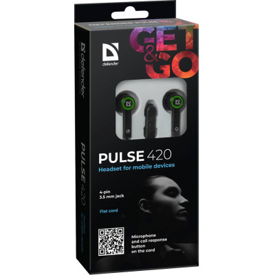 Гарнітура Defender Pulse 420 Green (63422) (6217087) Гарнітура Defender Pulse 420 Green (63422) (6217087)