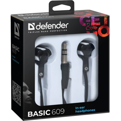 Навушники Defender Basic-609 Black/White (63609) (6232795) Навушники Defender Basic-609 Black/White (63609) (6232795)