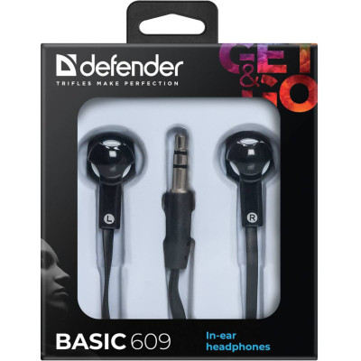 Навушники Defender Basic-609 Black/White (63609) (6232795) Навушники Defender Basic-609 Black/White (63609) (6232795)