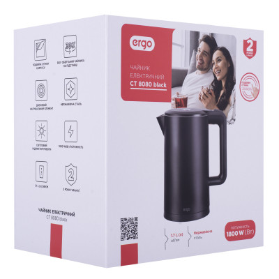 Электрочайник ERGO CT 8080 Black (6530666) Электрочайник ERGO CT 8080 Black (6530666)