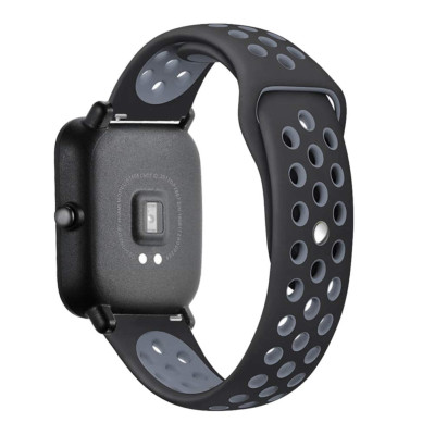 Ремешок силиконовый 20 мм BeWatch для смарт-часов Xiaomi Amazfit BIP | Bip Lite | GTS | Gtr 42mm Черно-серый (1010114) Ремешок силиконовый 20 мм BeWatch для смарт-часов Xiaomi Amazfit BIP | Bip Lite | GTS | Gtr 42mm Черно-серый (1010114)