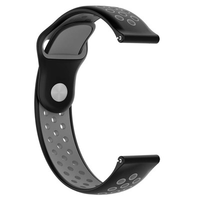 Ремешок силиконовый 20 мм BeWatch для смарт-часов Xiaomi Amazfit BIP | Bip Lite | GTS | Gtr 42mm Черно-серый (1010114) Ремешок силиконовый 20 мм BeWatch для смарт-часов Xiaomi Amazfit BIP | Bip Lite | GTS | Gtr 42mm Черно-серый (1010114)