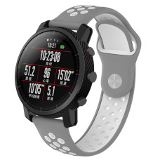 Ремешок 22мм BeWatch sport-style для Amazfit Stratos | Pace | GTR 47 мм Серо-Белый (1020142)