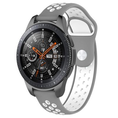Ремешок BeWatch sport-style для Samsung Galaxy Watch 46мм | Samsung Gear S3 Серо-Белый (1020142)