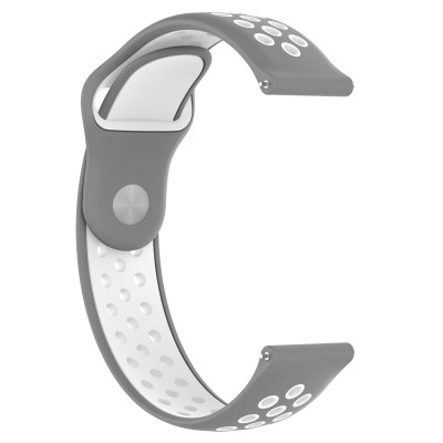 Ремешок BeWatch sport-style для Samsung Galaxy Watch 46мм | Samsung Gear S3 Серо-Белый (1020142)