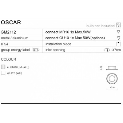 Точечный светильник AZzardo OSCAR AZ1715 (GM2117-CH) Точечный светильник AZzardo OSCAR AZ1715 (GM2117-CH)