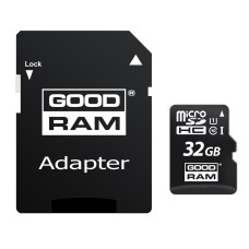 Карта памяти MicroSDHC 32GB UHS-I Class 10 Goodram + SD-adapter (M1AA-0320R12)