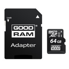 Карта памяти MicroSDXC 64GB UHS-I Class 10 Goodram + SD-adapter (M1AA-0640R12)