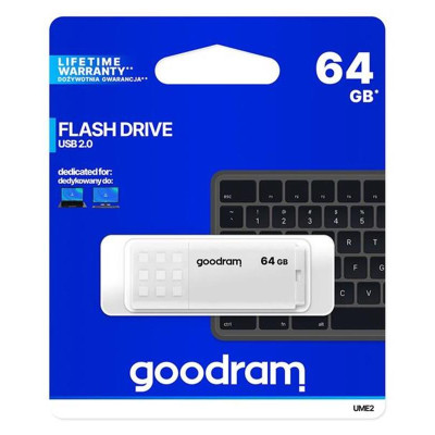 Флеш-накопичувач USB 64GB GOODRAM UME2 White (UME2-0640W0R11) Флеш-накопичувач USB 64GB GOODRAM UME2 White (UME2-0640W0R11)