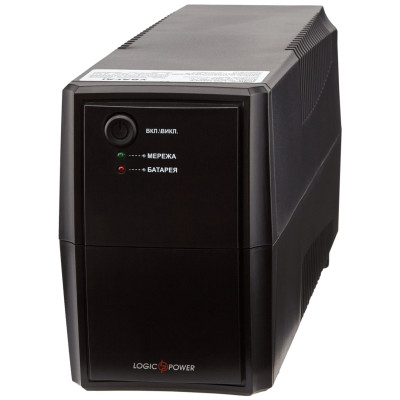 ДБЖ LogicPower LPM-625VA-P, Lin.int., AVR, 2 x євро, пластик