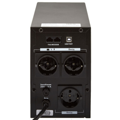 ДБЖ LogicPower LPM-U1550VA, Lin.int., AVR, 3 x євро, USB, метал