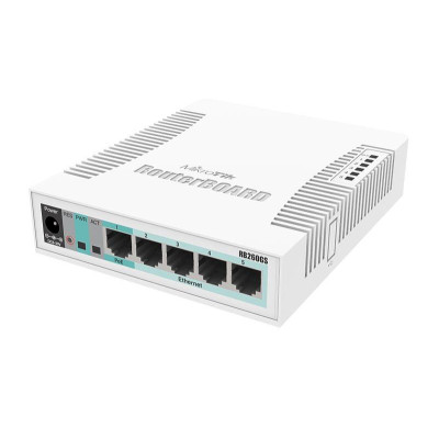 Комутатор MikroTik CSS106-5G-1S (RB260GS) (5x1Gb, 1x SFP)
