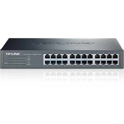 Коммутатор TP-LINK TL-SG1024D (24хGE, металл, настольный/монтаж в стойку)