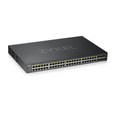 Коммутатор ZYXEL GS1920-48HPv2 (4xGE, 4xGE/SFP, 2хSFP, 48хGE PoE, Max PoE 375W, Smart, NebulaFlex)