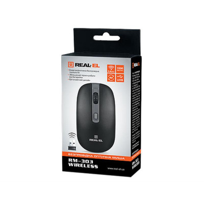 Миша бездротова REAL-EL RM-301 Black USB Миша бездротова REAL-EL RM-301 Black USB