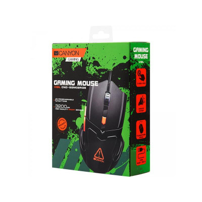 Мышь Canyon Vigil CND-SGM02RGB Black/Orange USB Мышь Canyon Vigil CND-SGM02RGB Black/Orange USB