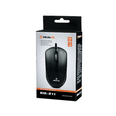 Миша REAL-EL RM-211 Black USB Миша REAL-EL RM-211 Black USB