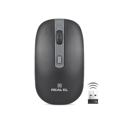 Миша бездротова REAL-EL RM-303 Black/Grey USB (EL123200021) Миша бездротова REAL-EL RM-303 Black/Grey USB (EL123200021)