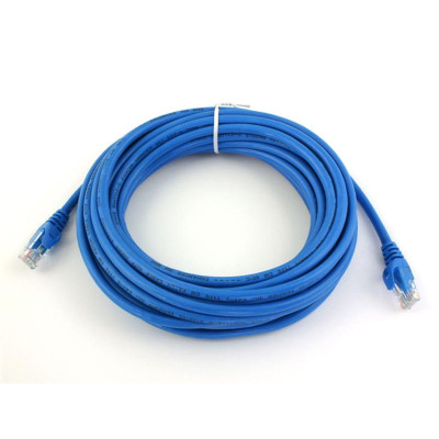 Патч-корд литий UTP Atcom RJ45 Cat.5e 15м синій