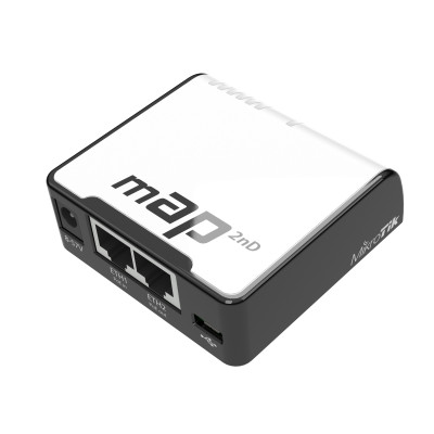 Точка доступа Mikrotik mAP2nD (RBmAP2nD) (N300, 2xFE, 1x micro USB, 1,2 dBi, PoE)