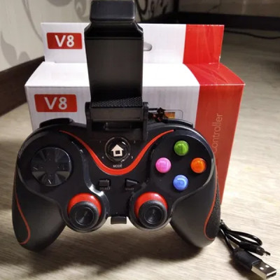 Игровой манипулятор Gen Game беспроводной джойстик геймпад для смартфона Bluetooth 15см Чёрный (V8) Игровой манипулятор Gen Game беспроводной джойстик геймпад для смартфона Bluetooth 15см Чёрный (V8)