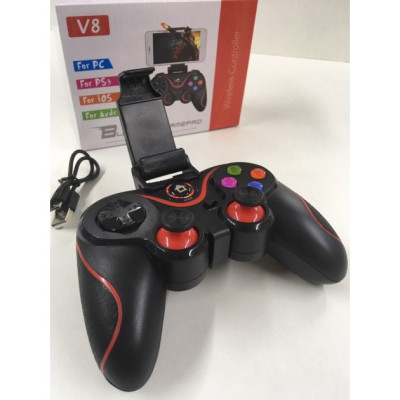 Игровой манипулятор Gen Game беспроводной джойстик геймпад для смартфона Bluetooth 15см Чёрный (V8) Игровой манипулятор Gen Game беспроводной джойстик геймпад для смартфона Bluetooth 15см Чёрный (V8)