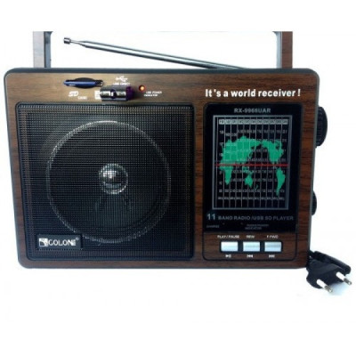 Аккумуляторный радиоприемник Golon RX-9966 UAR USB MP3 Черный