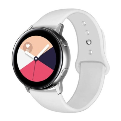 Ремешок силиконовый BeWatch для Samsung Galaxy watch Active | Active 2 42 | Active 2 44 Белый (1010302)