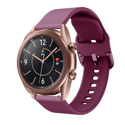 Ремешок для Samsung Galaxy Watch 3 41 мм силиконовый 20мм NewColor Вино (1012310)