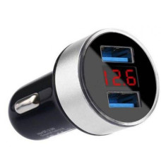 Автомобільний зарядний пристрій (АЗУ) HZ HC6 на 2 USB Чорний (47762)