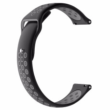 Ремешок BeWatch для Samsung Galaxy Watch 3 45 mm силиконовый 22мм перфорированный Черно-серый (1020114)