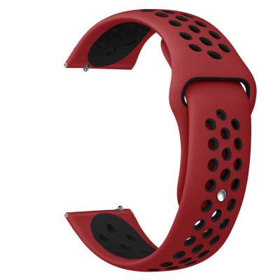 Ремешок BeWatch для Samsung Galaxy Watch 3 45 mm силиконовый 22мм перфорированный Красно-Черный (1020131) Ремешок BeWatch для Samsung Galaxy Watch 3 45 mm силиконовый 22мм перфорированный Красно-Черный (1020131)