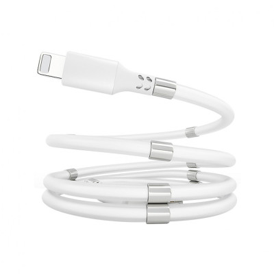 Кабель SuperCalla Lightning на магнітах White (vol-773)