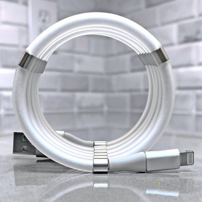 Кабель SuperCalla Lightning на магнітах White (vol-773) Кабель SuperCalla Lightning на магнітах White (vol-773)