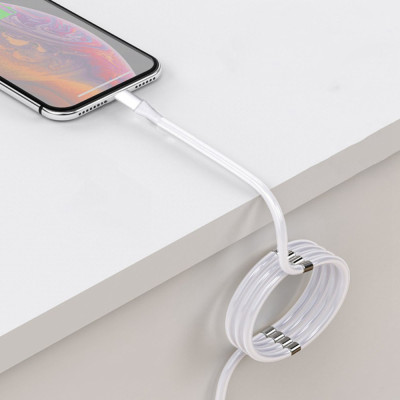 Кабель SuperCalla Lightning на магнітах White (vol-773) Кабель SuperCalla Lightning на магнітах White (vol-773)