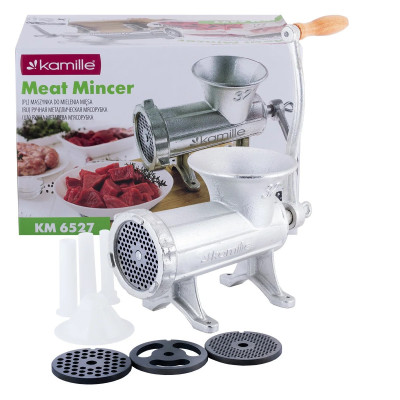 Мясорубка ручная чугунная Kamille KM 6527 Хром Мясорубка ручная чугунная Kamille KM 6527 Хром