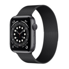 Браслет BeWatch для Apple Watch series 3 | 4 | 5 | 6 с шириной корпуса 38 | 40 мм Ремешок миланская петля Черный (1050201)