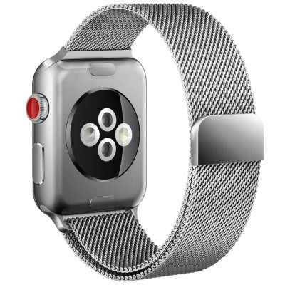 Ремешок BeWatch для смарт-часов Apple Watch series 3 | 4 | 5 | 6 с шириной корпуса 38 | 40 мм Ремешок миланская петля Серебристый (1050218) Ремешок BeWatch для смарт-часов Apple Watch series 3 | 4 | 5 | 6 с шириной корпуса 38 | 40 мм Ремешок миланская петля Серебристый (1050218)