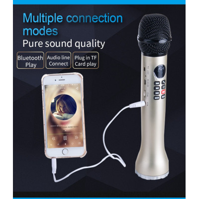 Беспроводной микрофон для караоке Bluetooth Magic Karaokе L 598 Золотой Беспроводной микрофон для караоке Bluetooth Magic Karaokе L 598 Золотой
