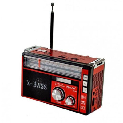 Радиоприемник GOLON RX-381 USB+SD многофункциональный Красный