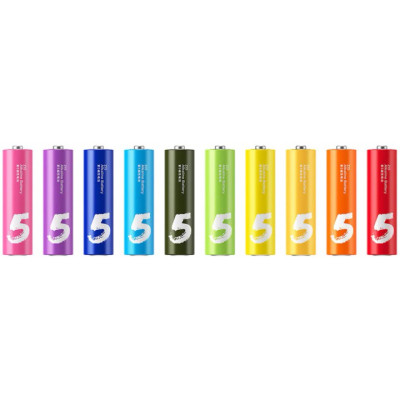 Батарейки Xiaomi ZMi AA batteries 10 шт ZI5 Rainbow Батарейки Xiaomi ZMi AA batteries 10 шт ZI5 Rainbow