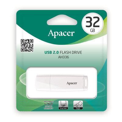 Флеш-накопитель USB 32GB Apacer AH336 White (AP32GAH336W-1) Флеш-накопитель USB 32GB Apacer AH336 White (AP32GAH336W-1)