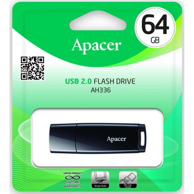 Флеш-накопитель USB 64GB Apacer AH336 Black (AP64GAH336B-1) Флеш-накопитель USB 64GB Apacer AH336 Black (AP64GAH336B-1)
