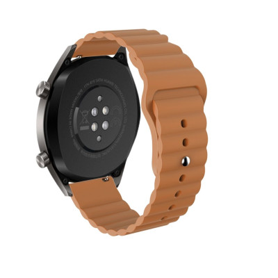 Ремешок силиконовый BeWatch 22мм для Xiaomi Amazfit Pace | Stratos | GTR 47mm LineS Коричневый