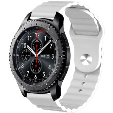 Ремешок силиконовый 22мм для Samsung Gear S3 | Galaxy Watch 46 | Galaxy Watch 3 45 mm LineS BeWatch Белый