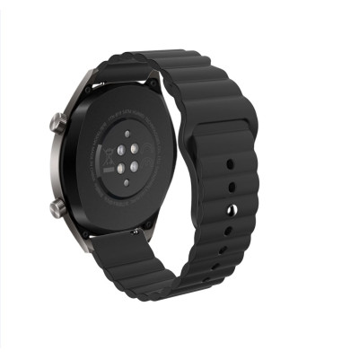 Ремешок силиконовый 22мм для Xiaomi Amazfit Pace | Stratos | GTR 47mm LineS BeWatch Черный