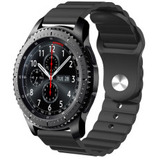 Ремешок силиконовый 22мм для Samsung Gear S3 | Galaxy Watch 46 | Galaxy Watch 3 45 mm LineS BeWatch Черный
