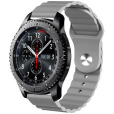 Ремешок силиконовый 22мм для Samsung Gear S3 | Galaxy Watch 46 | Galaxy Watch 3 45 mm LineS BeWatch Серый