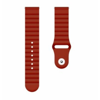 Ремешок силиконовый BeWatch 22мм универсальный для часов LineS Темно-Красный